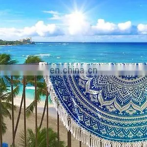 Indian Mandala Roundie Round Beach Towel Throw Tapestry Hippie Yoga Mat