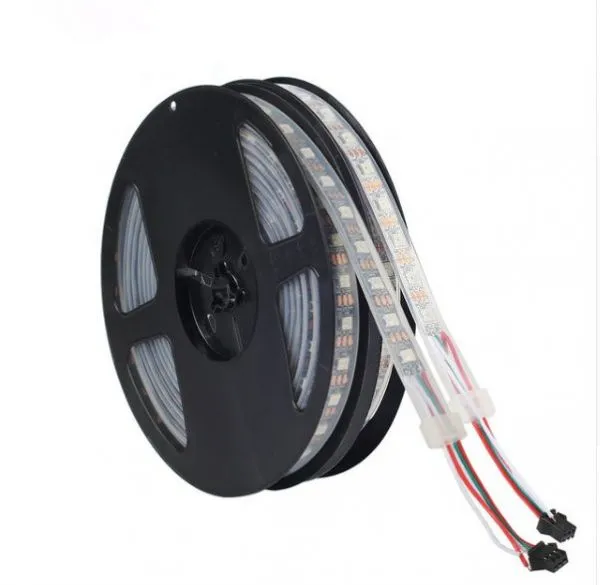 5 M 5050 RGB LED Bande WS2812B 60 LEDs/m Smart Led Pixel Bande, Noir/Blanc PCB WS2812 IC, WS2812B IP30/IP65/IP67 DC5V