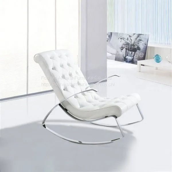 Mid Century Modern Classic Barcelona Style Lounge Rocking Chair photo-3