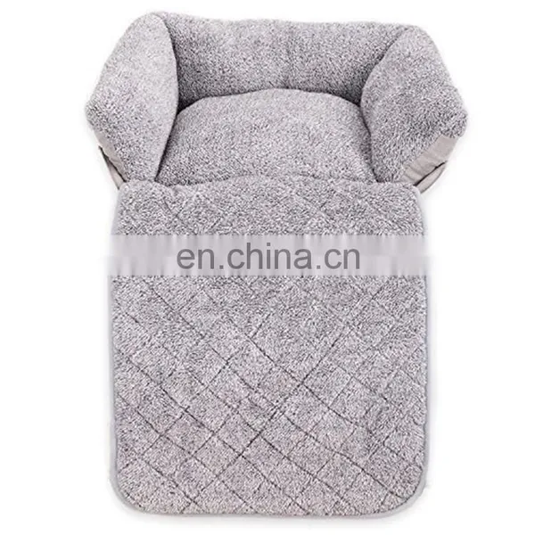 Plush Dog Bed Rectangle Warm Pet Bed, Creative Pattern Design photo-2