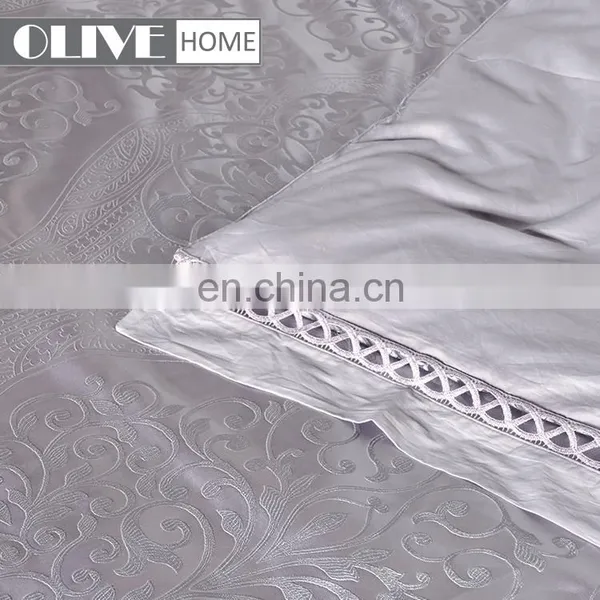 Made In China Home Textile New Luxury Pure Cotton 4 PCS Quilt Set Bed Sheet Cover Sets Jacquard Comforter Lace Bedding Set photo-4