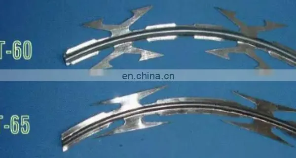 Barbed Razor Wire for Security BTO-22 Galvanized Razor Barbed Wire Concertina Wire Coil for Military photo-3