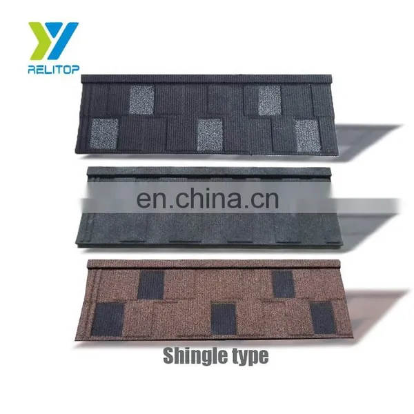 Roofing Construction Black Stone Coated Metal Roofing Shingle in Malaysia photo-5