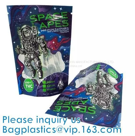 Mylar Plastic Edible, Foil Bag Child Toy Pouch, High Barrier Reclosable Stand Up Zipper Poly Toy Bag photo-4