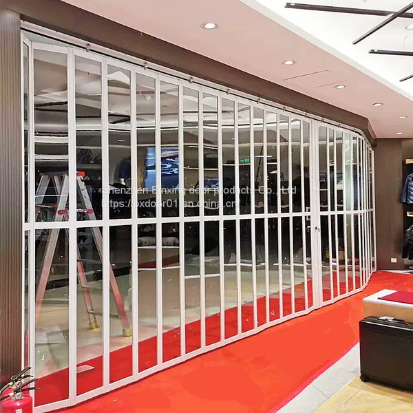 Arc Folding Sliding Door Aluminum Alloy Accordion Door photo-2