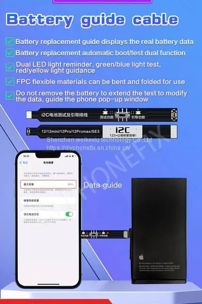 I2C Battery Data Guide Booting Cable for IPhone 5SE-13ProMax photo-3