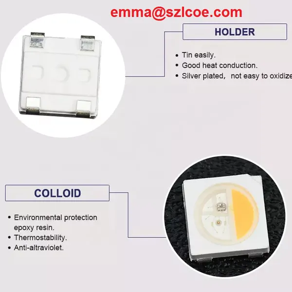 Individually SMD5050 Addressable RGBW LEDs SK6812 RGB+White 4in1 SK6812 Smart Digital LED Chip photo-5