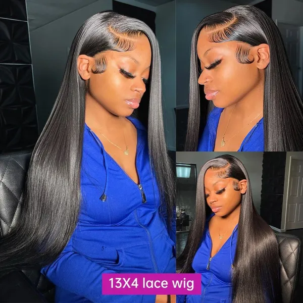 200% Straight Transparent Human Hair Wig 13x6 Lace Front Wigs 13x4 Lace Frontal Wig 5x5 Glueless Preplucked Wigs photo-2