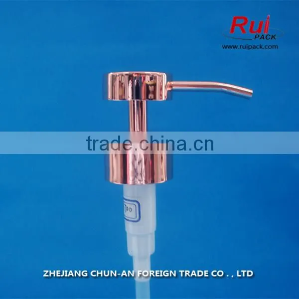 stainless steel shampoo pump for personal care,rose gold metal hand soap shampoo pump