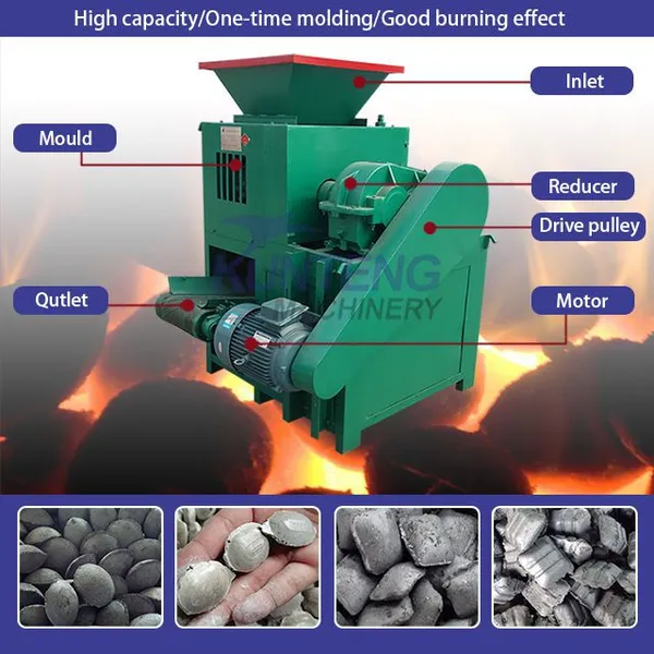 Charcoal Briquette Manufacturing Machine Wood Charcoal Briquette Making Machine Sawdust Charcoal Press Machine EPC photo-2