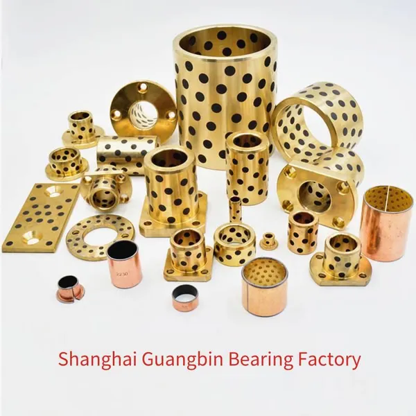 Graphite Copper Sleeve, Copper Bushing, Wear-resistant and Self-lubricating Jfb Solid Graphite-inlaid Oilless Flange Sliding Bearing, Copper-based Graphite Bearing photo-3