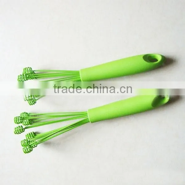2015 Latest Design Silicone Coated Whisk Kitchen Tools Egg Beater Blender Milk Frother Whisk 12inch Logo Printed Available photo-2