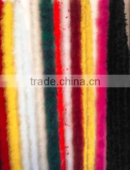 Dyed Real Turkey Fur Material For Coat Winter