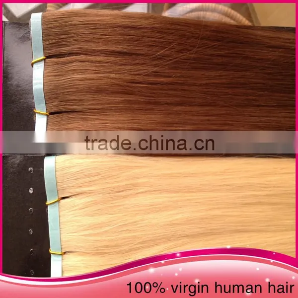 Top Quality 7a Unprocessed Double Drawn2015 Hot Sale Tape Hair Extensions Russian Hair Tape Hair Extensions photo-6