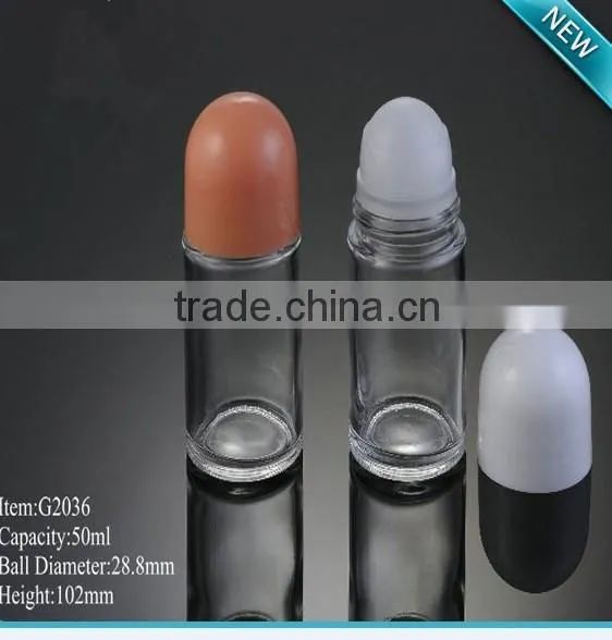 Colorful Cap Glass Roll on Bottle 50ml