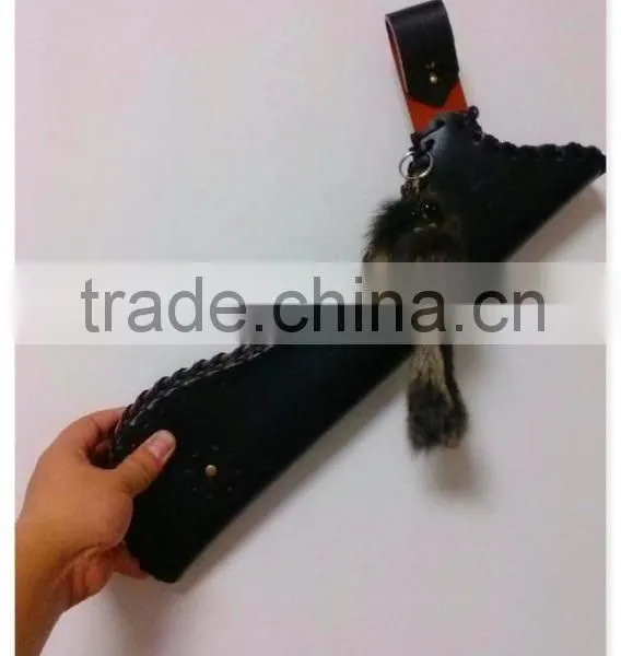 Traditional Archery Cowhide Leather Arrow Quiver For Archery Shooting photo-3