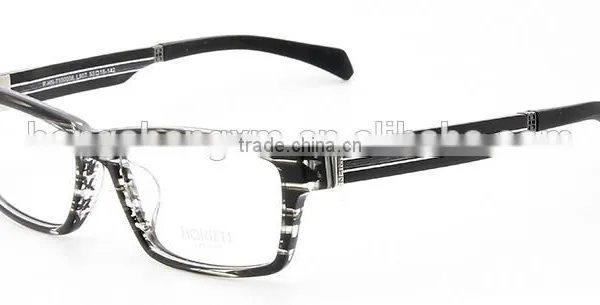 Classical Acetate Optical Frame Eyeglass With Wood Temples photo-3