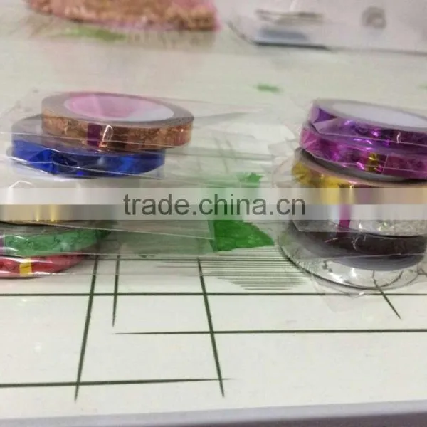 2016years12 Rolls Metallic Nail Art Tape New Raised Grain Line Strips Decoration Sticker UV Gel Polish Fantastic Nail Accesories photo-4