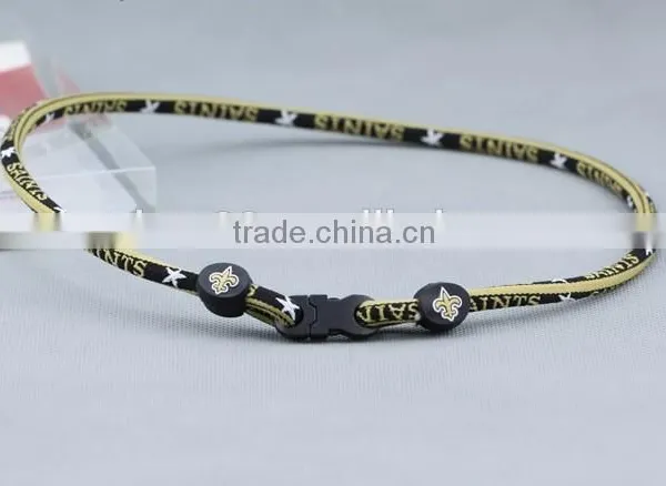 Custom Fashion Triple Braided Titanium Rope Sports Baseball Necklace 16" 18" 20" 22" Inch photo-3