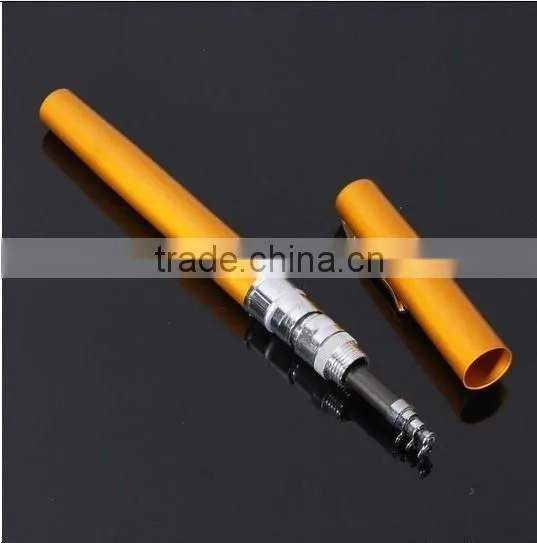 Golden Vara De Pesca Mini Aluminum Pocket Pen Fishing Rod Pole + Reel Sea Fishing Rods Tackle Tool photo-4