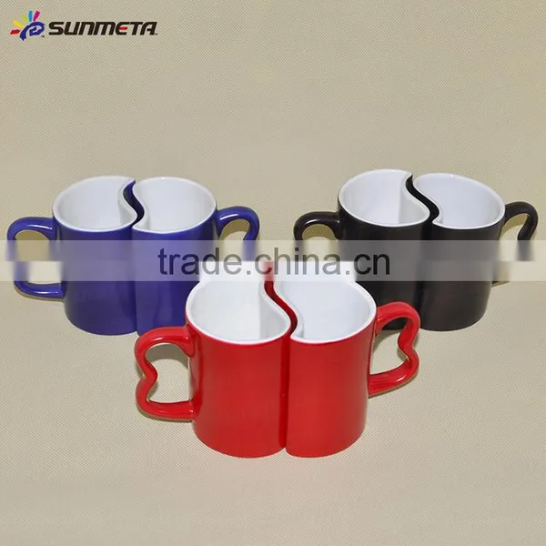 11oz Blue Magic Color Change Sublimation Blank Couple Mug photo-2