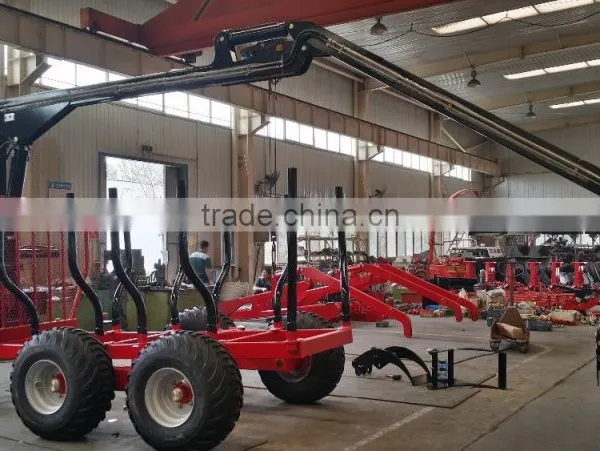 5ton 8ton Log Trailer With Crane for Forestry Working photo-6