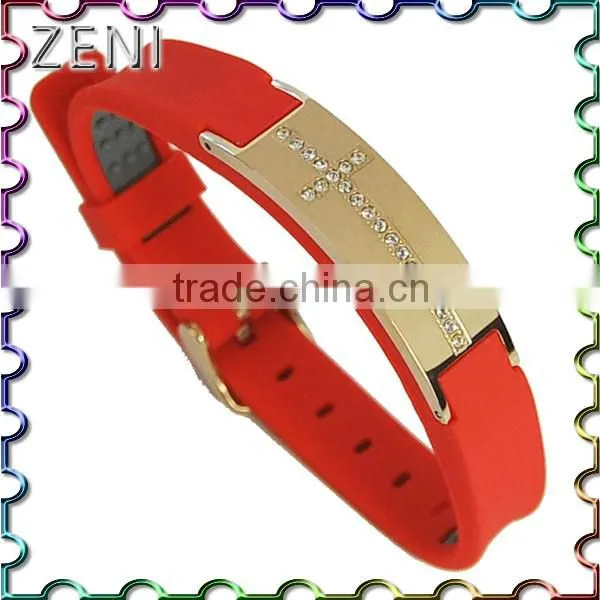 Good Popular Creative Silicone 316L Stainless Steel Energy Bracelet photo-6