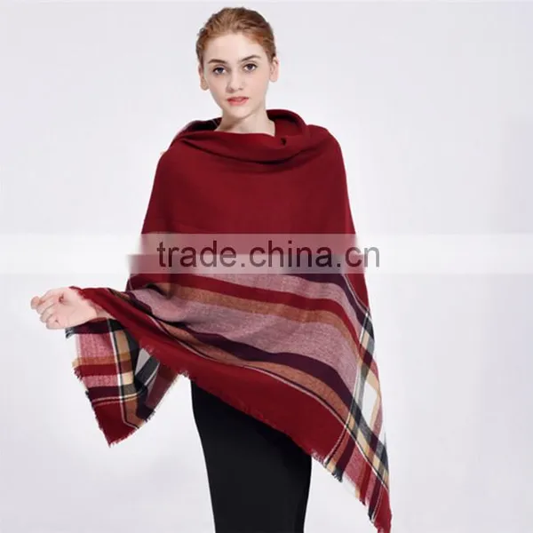 Oversize Beige Pashmina Shawl,,Large Plaid Scarf Shawl,plaid Pashmina Scarf photo-2