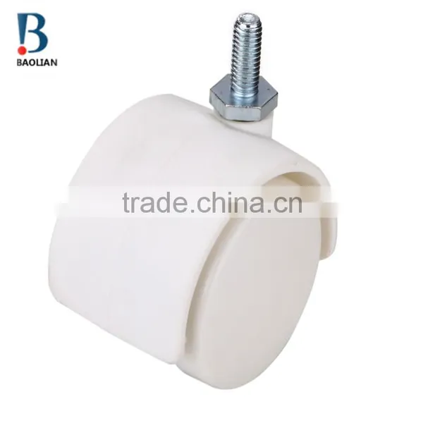 2016 Discount 40mm Off-white Nylon Thread Stem Furniture Caster Wheel photo-3