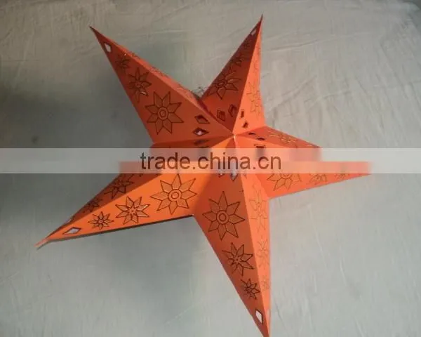 Indian Glitter Printed Paper Star Lanterns Mix Prints photo-6