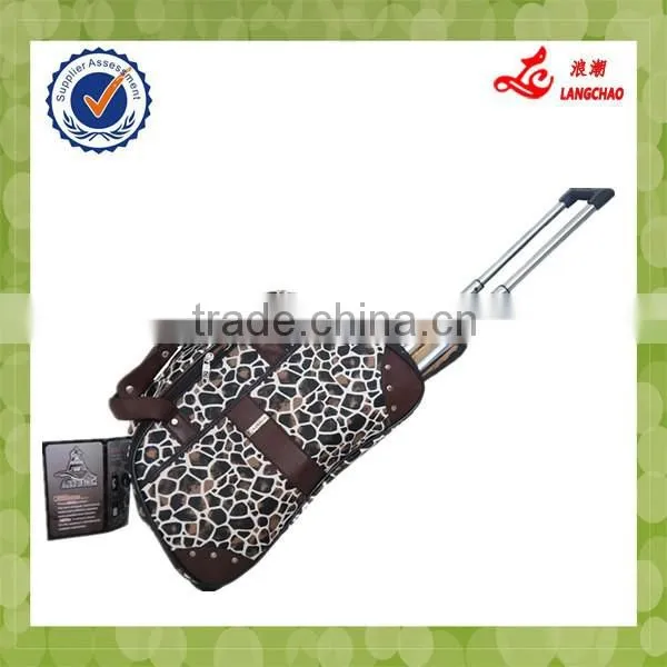 New Design Hot Sale Popular PU Material Real Push Trolley Durable Wheel China Trolley Duffle Bag photo-4