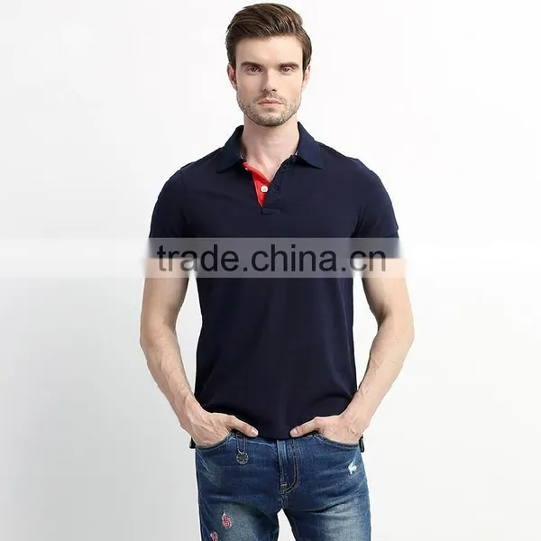 Wholesale China Mens Bulk Plain Color 100% Cotton Polo Shirts photo-2
