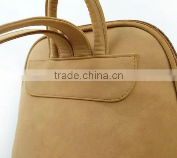 Uique Design Ladies Durable Khaki pu Leather Backpack With Chinese Style Pattern photo-3