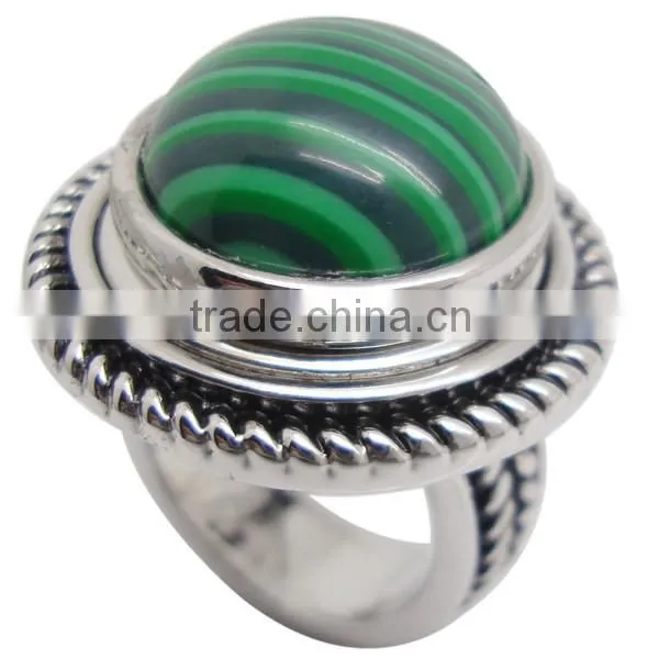 Popular Silver Ring Woman Snap Button Big Finger Rings for Promotion