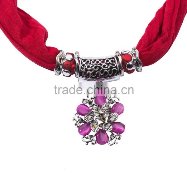 2016 Spring Fashion Plain Red Pendant Scarf photo-2