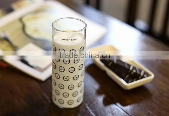 Round Thin Glass Juice Cup Clear Tea Coffee Cup photo-2