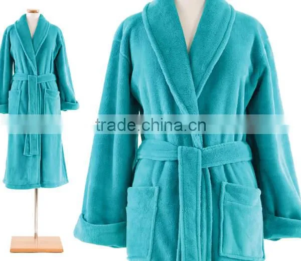 100% Polyester Embroidery Coral Fleece Bath Robe photo-2