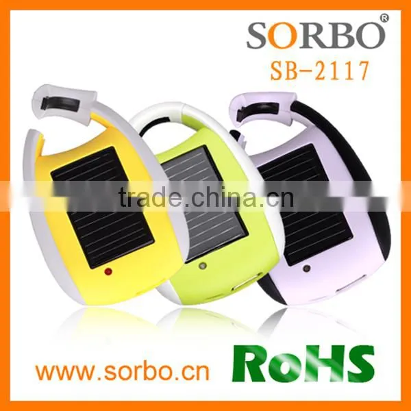 Solar Carabina Power Bank With Solar LED Flashlight for Mobile Phone Charger photo-5