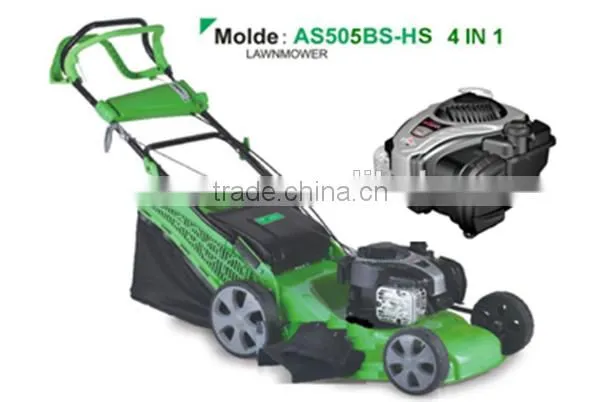 4 IN 1 Gasoline Lawnmower With 140cc 20' Self-propelled Garden Tools Steel Lawnmower