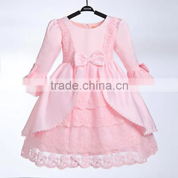 2015 Flower Girl Dress New Design & Wholesale Cheap Girl Party Dress & Ankle Length Chiffon Flower Girl Dress Girls Party Dress photo-3