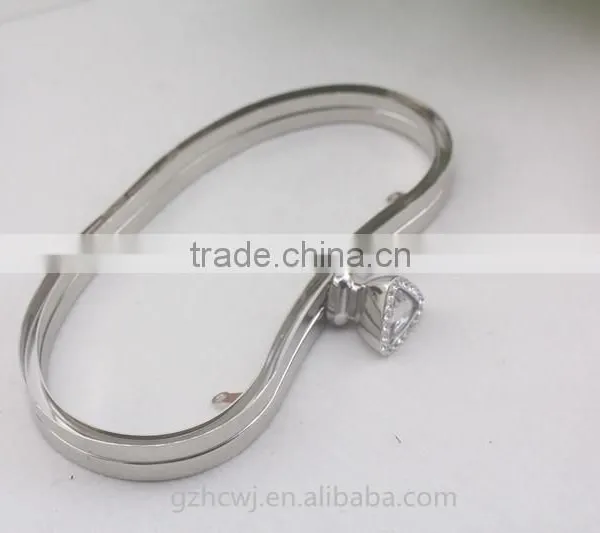 Fashion Style Metal Frame, Silver Metal Purse Frame photo-3