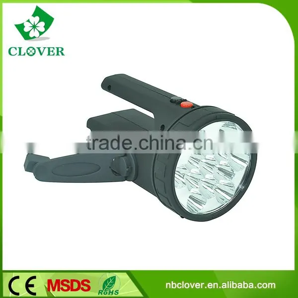 ABS Material Hand Crank Dynamo Flashlight 3w Led Rechargeable Flashlight
