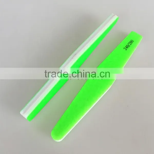 High Quality Custom Neon Green Sponge Nail Polish Buffer Double Sides Buffer Nail Shining File Buffer Factory photo-3