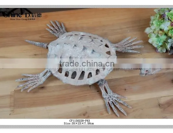 handicraft polyresin turtle leaf decorative skull home decor