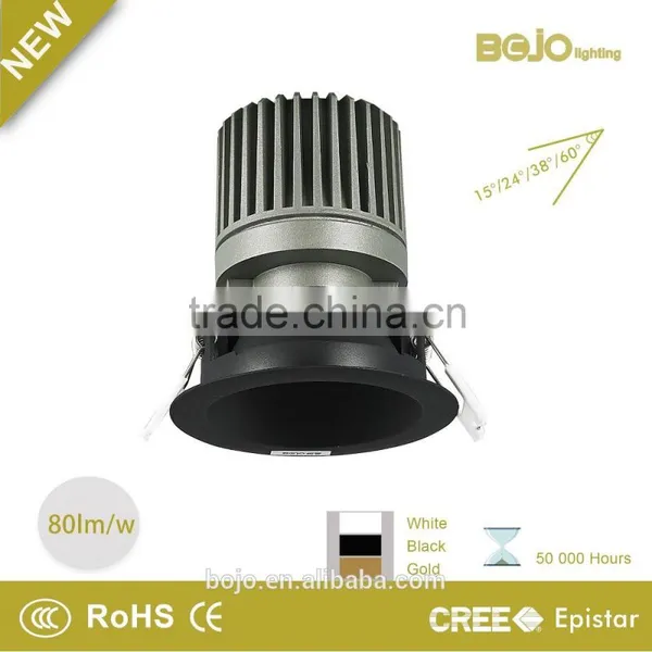 Golden or Black Reflector for Your Reference 10w Cob Led Downlight photo-2