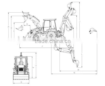 1.2m3 Bucket Capacity Backhoe Loader 8ton Backhoe Loader Brands photo-6