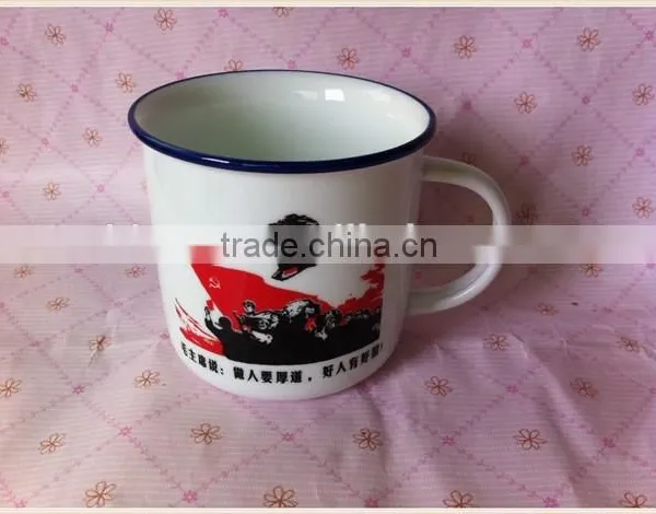 Enamel Porcelain Cup Has Customize Logo Enamel Mug photo-4