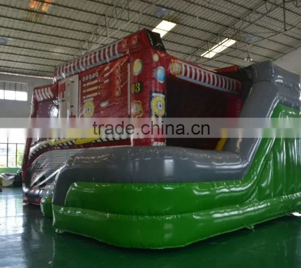 Popular Amusing Special Fire Car Combo Inflatable Bouncer Combo for Kids Paly photo-2