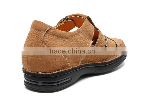 2016 Summer Height Increasing Style Genuine Leather Men Sandals photo-6