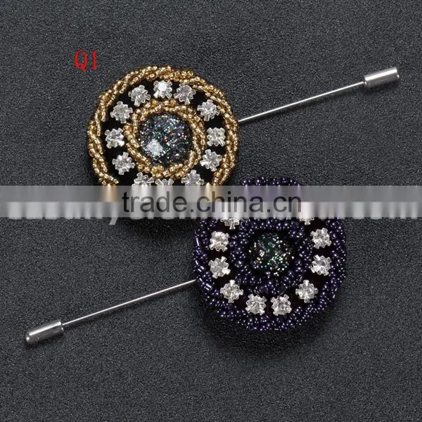 Mens Accessory Hand Made Flower Brooches Purple LAP066 photo-3